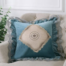 Load image into Gallery viewer, European flower embroidery lace cushion