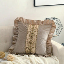 Load image into Gallery viewer, European flower embroidery lace cushion