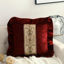 Load image into Gallery viewer, European flower embroidery lace cushion